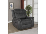 Lawrence Charcoal Glider Recliner - Ornate Home
