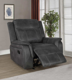 Lawrence Charcoal Glider Recliner - Ornate Home