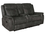 Lawrence Charcoal Motion Loveseat - Ornate Home