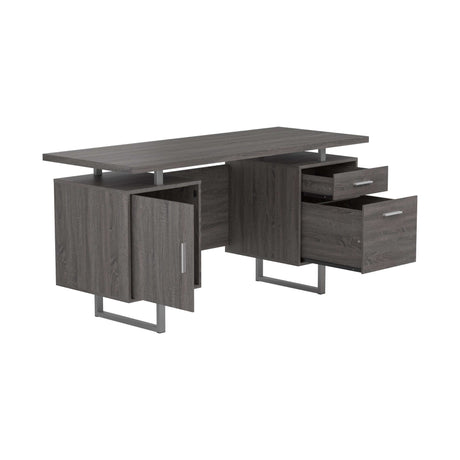 Lawtey Weathered Grey Floating Top Office Desk - Ornate Home