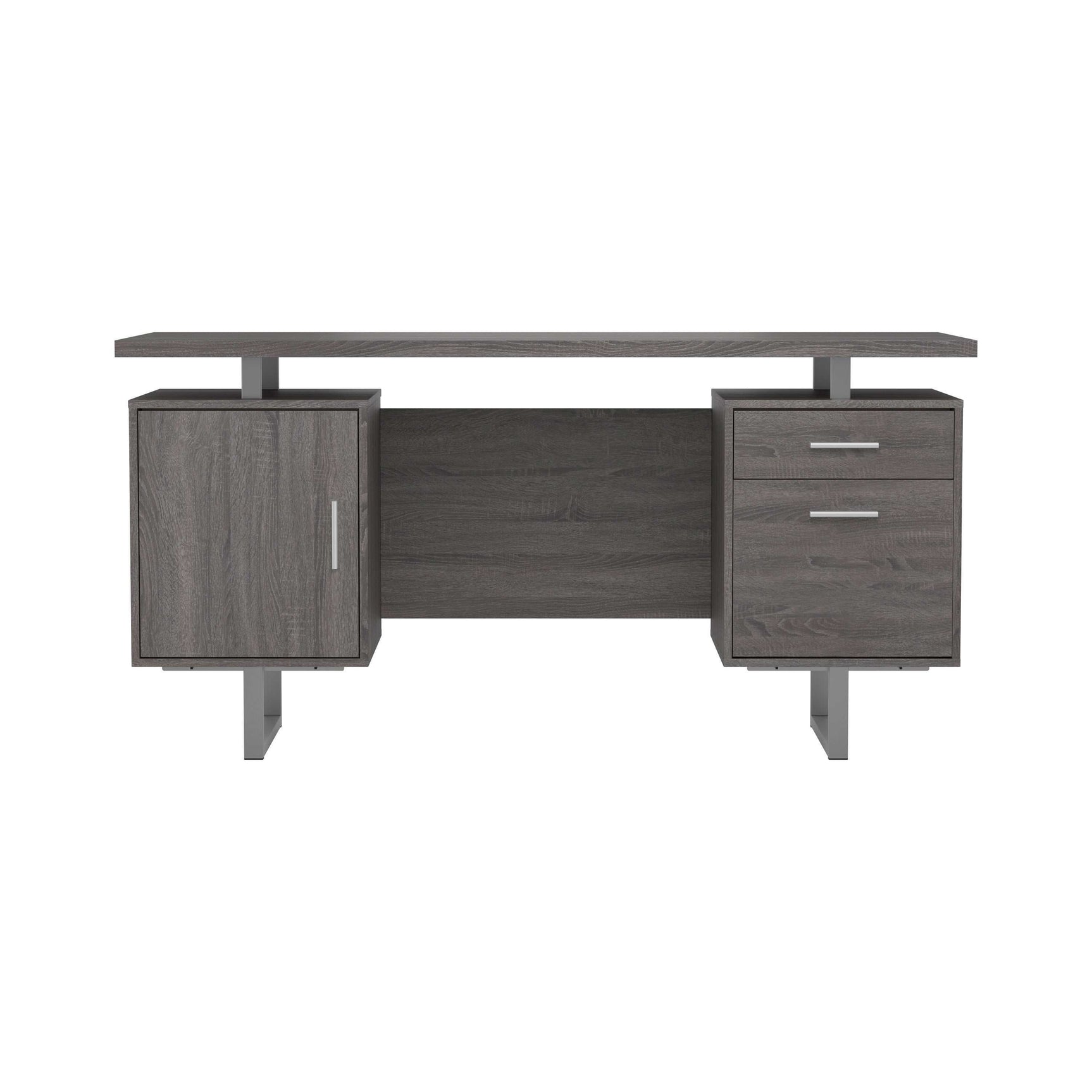 Lawtey Weathered Grey Floating Top Office Desk - Ornate Home