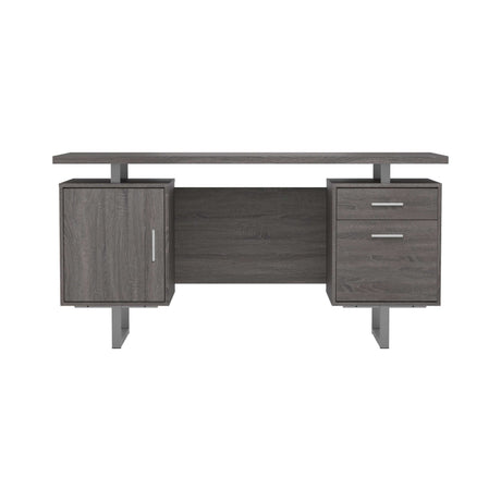Lawtey Weathered Grey Floating Top Office Desk - Ornate Home
