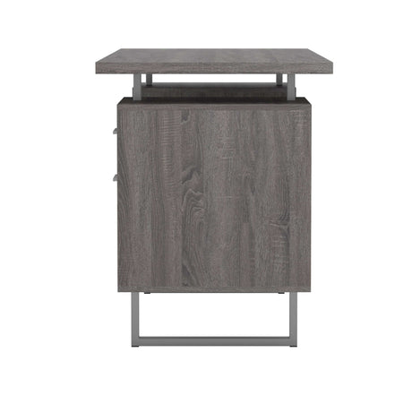 Lawtey Weathered Grey Floating Top Office Desk - Ornate Home