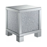 Layton Silver & Clear Mirror Square End Table - Ornate Home