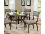 Leeds Gray Round Dining Table - Ornate Home