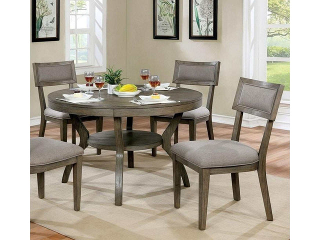 Leeds Gray Round Dining Table - Ornate Home