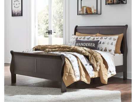 Leewarden Dark Brown Sleigh Bed - Ornate Home
