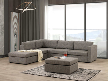 Lego Divan Gray Modular Sectional Pre-Sets - Ornate Home