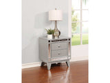 Leighton Metallic Mercury Nightstand - Ornate Home