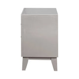 Leighton Metallic Mercury Nightstand - Ornate Home