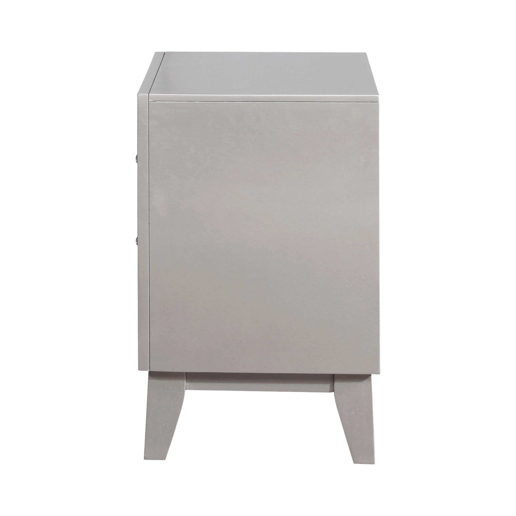 Leighton Metallic Mercury Nightstand - Ornate Home