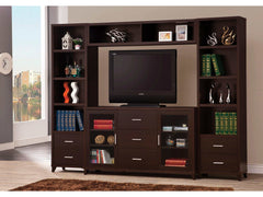 Lenda Cappuccino 4pc Entertainment Center - Ornate Home