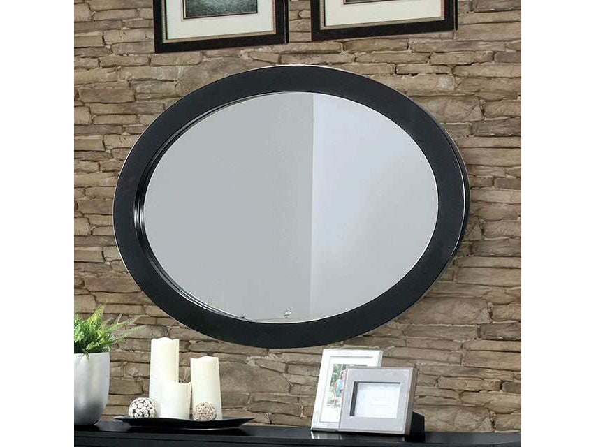 Lennart Black Oval Mirror - Ornate Home