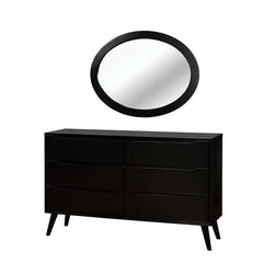 Lennart Black Oval Mirror - Ornate Home