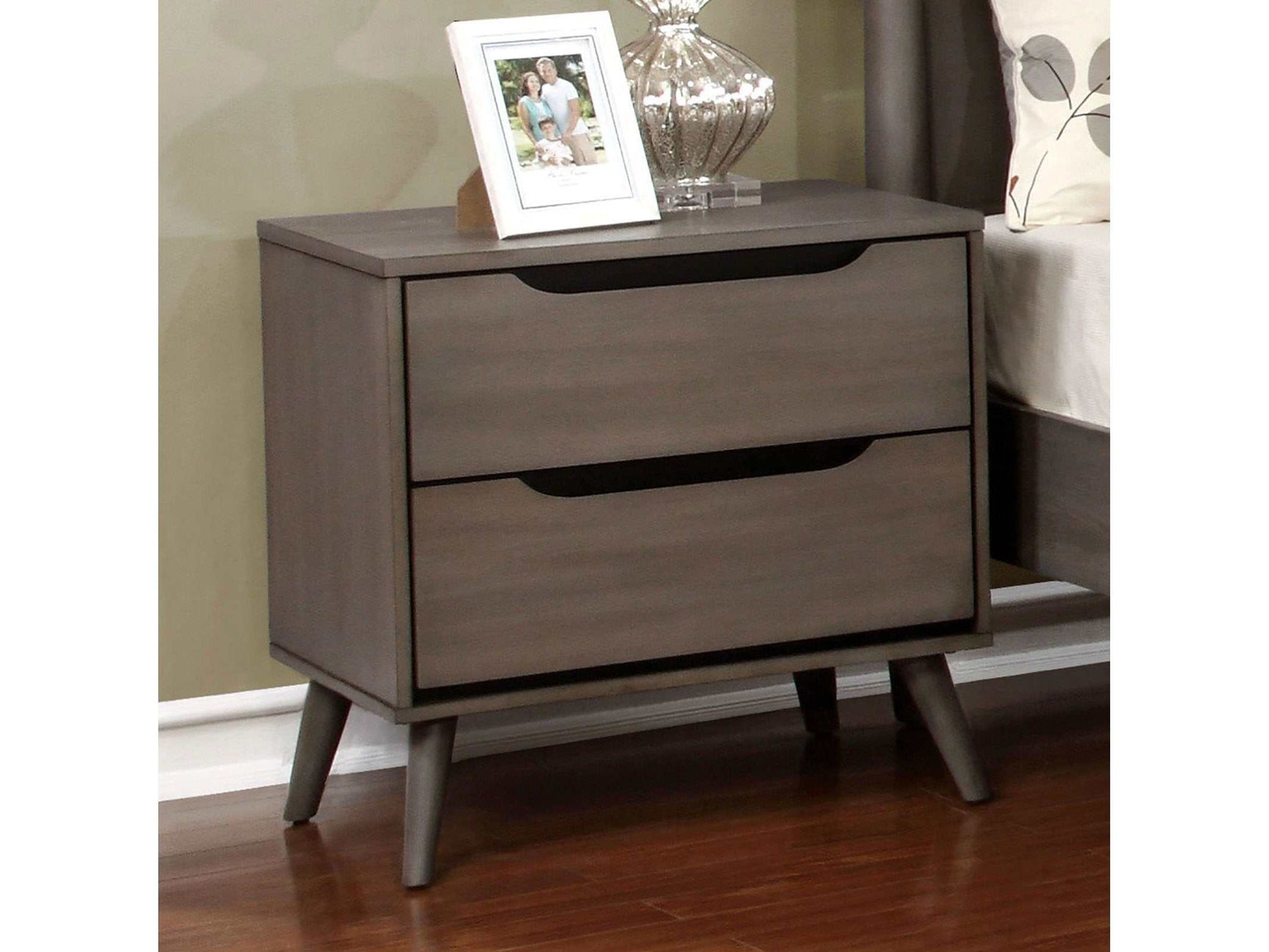Lennart Gray Nightstand - Ornate Home