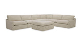 Lennon Transitional Beige Fabric Sectional Sofa Set - Ornate Home