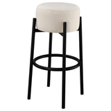 Leonard White / Black Bar Stool (Set of 2) - Ornate Home
