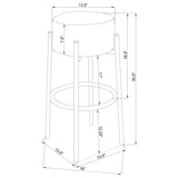 Leonard White / Black Bar Stool (Set of 2) - Ornate Home