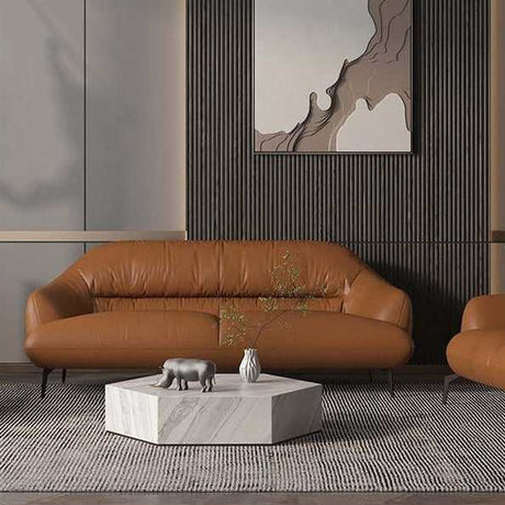 Leonia Genuine Leather Loveseat - Ornate Home