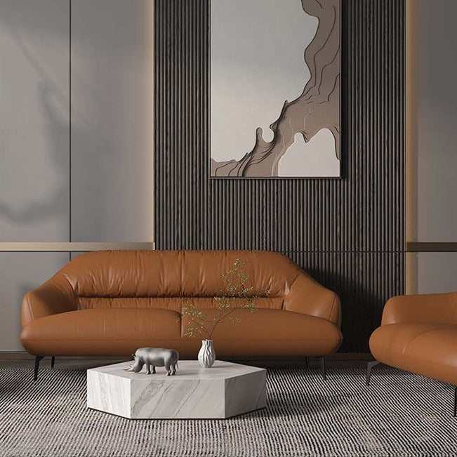 Leonia Genuine Leather Sofa - Ornate Home