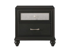 Lila Black Nightstand - Ornate Home
