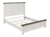 Lilith Grey / Distress White Queen Bed - Ornate Home