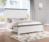 Lilith Grey / Distress White Queen Bed - Ornate Home
