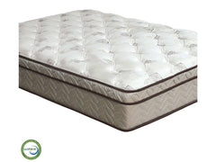 Lilium White/Brown 13" Euro Pillow Top Full Mattress - Ornate Home