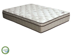 Lilium White/Brown 13" Euro Queen Pillow Top - Ornate Home