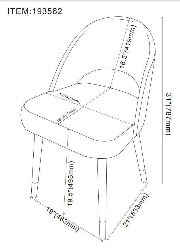 Lindsey Black Side Chairs (Set of 2) - Ornate Home