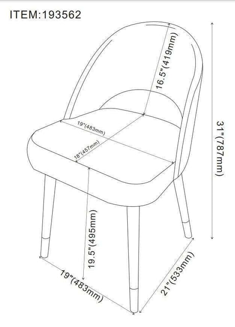 Lindsey Black Side Chairs (Set of 2) - Ornate Home