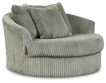 Lindyn Fog Oversized Swivel Accent Chair - Ornate Home