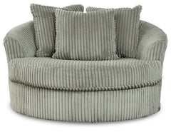 Lindyn Fog Oversized Swivel Accent Chair - Ornate Home