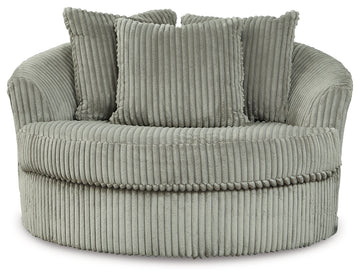 Lindyn Fog Oversized Swivel Accent Chair - Ornate Home