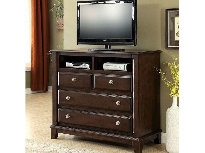 Litchville Brown Cherry Media Chest - Ornate Home