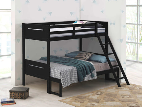 Littleton Black Twin / Full Bunk Bed - Ornate Home