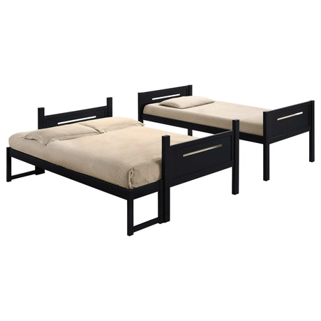 Littleton Black Twin / Full Bunk Bed - Ornate Home