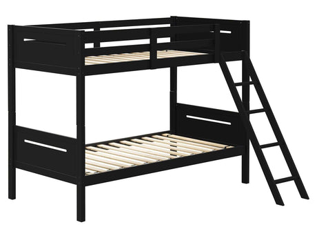 Littleton Black Twin / Twin Bunk Bed - Ornate Home