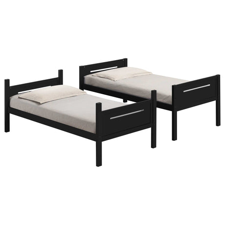 Littleton Black Twin / Twin Bunk Bed - Ornate Home