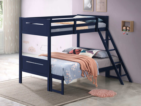 Littleton Blue Twin / Full Bunk Bed - Ornate Home