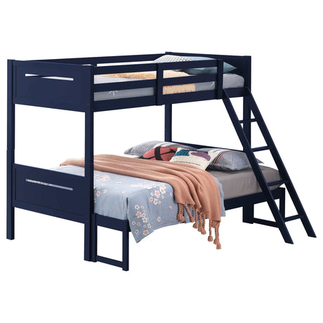 Littleton Blue Twin / Full Bunk Bed - Ornate Home