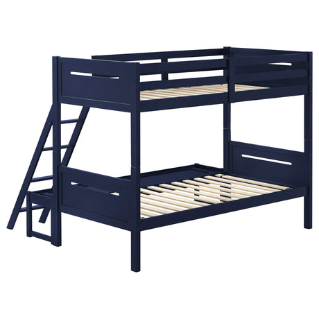 Littleton Blue Twin / Full Bunk Bed - Ornate Home