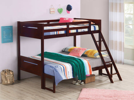Littleton Espresso Twin/Full Bunk Bed - Ornate Home