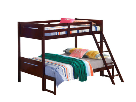 Littleton Espresso Twin/Full Bunk Bed - Ornate Home