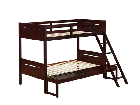 Littleton Espresso Twin/Full Bunk Bed - Ornate Home