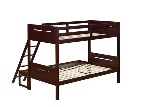 Littleton Espresso Twin/Full Bunk Bed - Ornate Home
