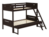 Littleton Espresso Twin / Full Bunk Bed - Ornate Home