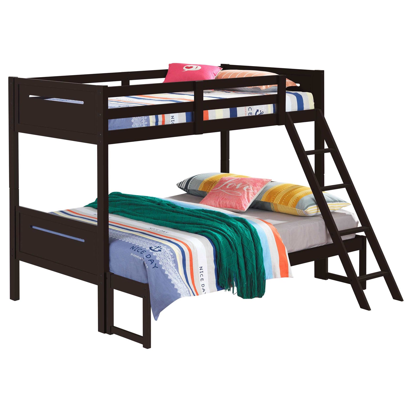 Littleton Espresso Twin / Full Bunk Bed - Ornate Home