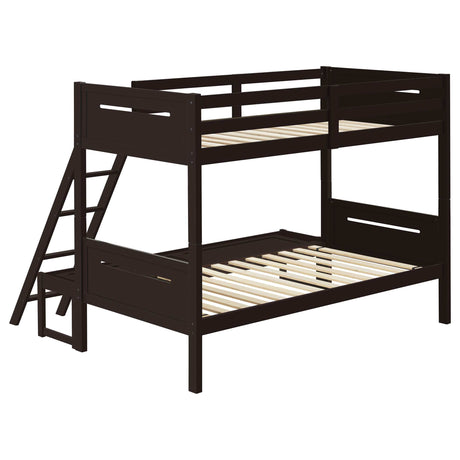 Littleton Espresso Twin / Full Bunk Bed - Ornate Home