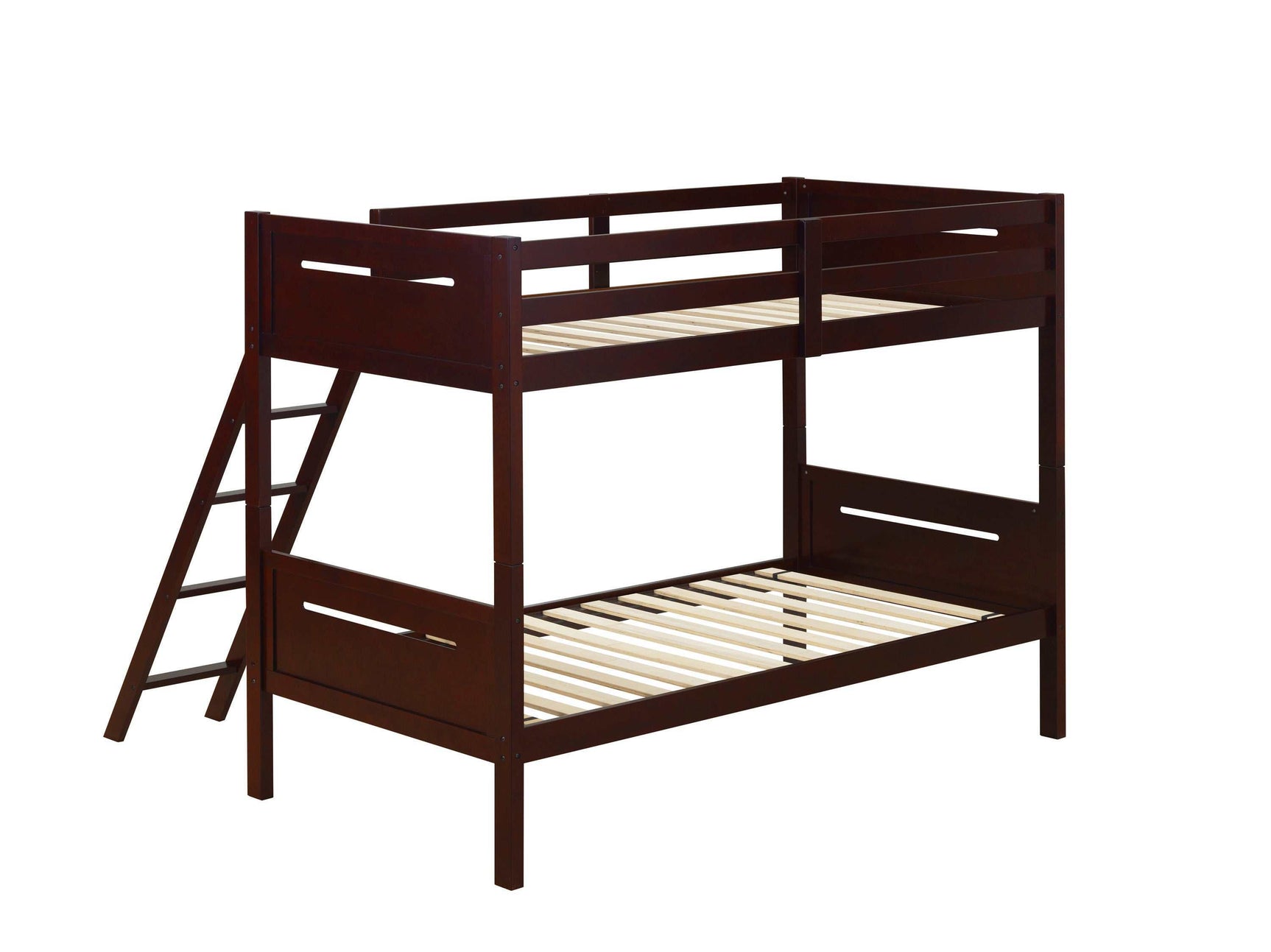 Littleton Espresso Twin/Twin Bunk Bed - Ornate Home